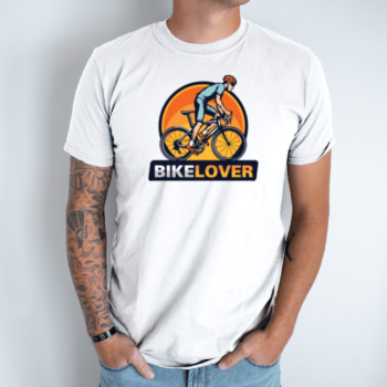 Unisex marškinėliai su spauda „Bike lover“