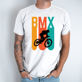 Unisex marškinėliai su spauda „BMX“