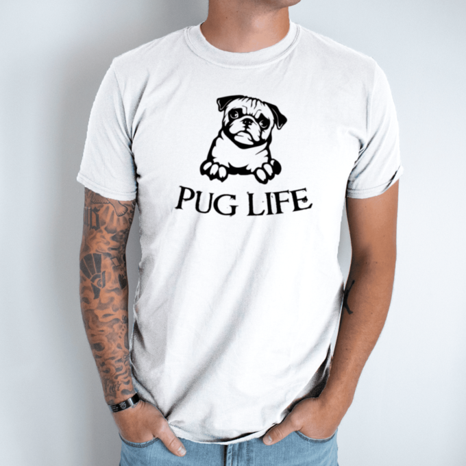 balta-vyriski-marskineliai-pug-life