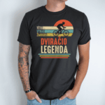 Unisex marškinėliai su spauda “Dviračio legenda - Tėtis”