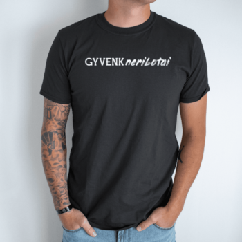 Unisex marškinėliai su spauda „Gyvenk neribotai“