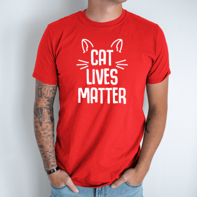 raudona-vyriski-marskineliai-cat-lives-matter