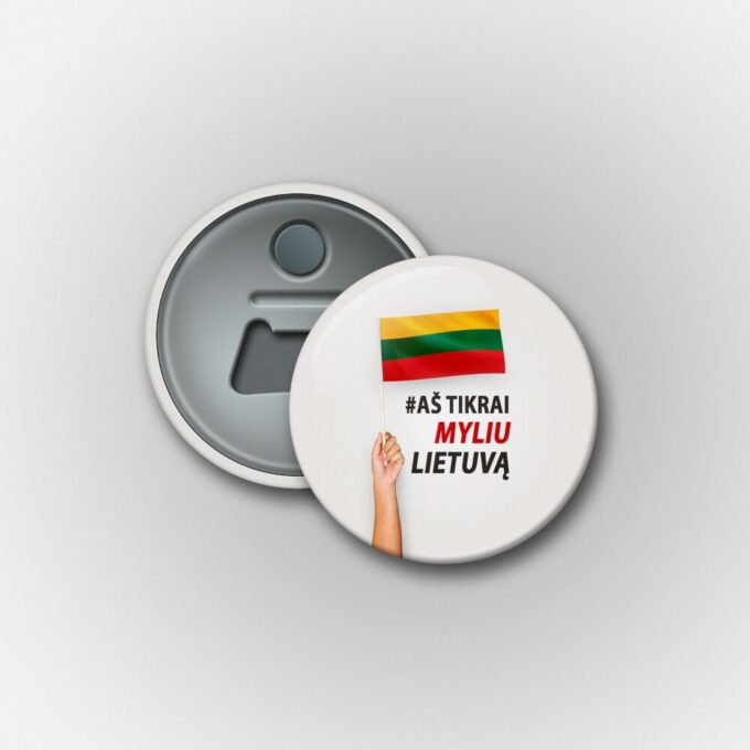 Dovanos patriotams butelių atidarytuvas Myliu Lietuvą