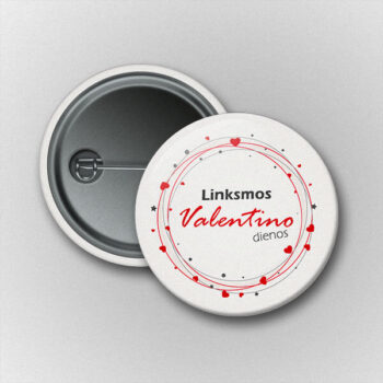 Prisegami ženkliukai Linksmos Valentino dienos