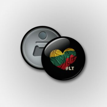 Butelių atdarytuvai su Lietuvos vėliava