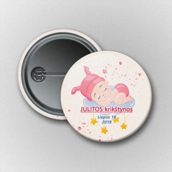 Dovanos krikštynų proga prisegamas ženkliukas