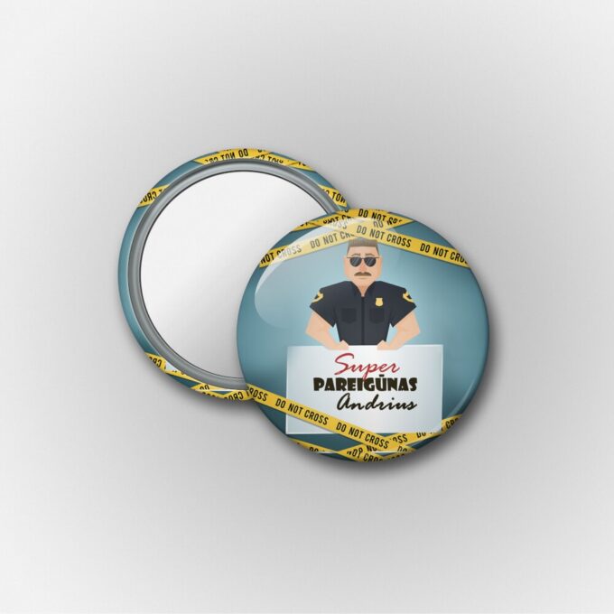 Mini veidrodėliai Super pareigūnas