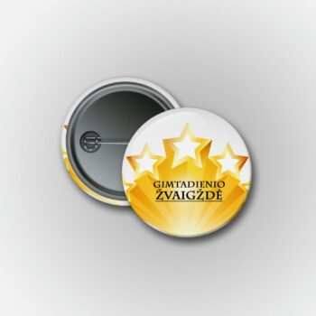 Gimimo dienos dovanos prisegami ženkliukai