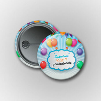 Prisegami ženkliukai gimtadieniui