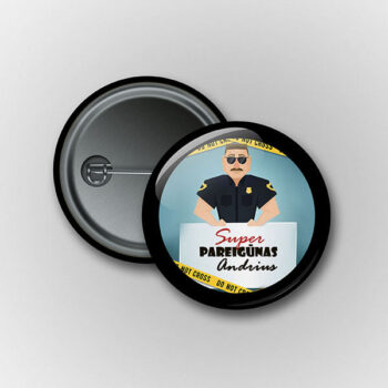 Prisegami ženkliukai Super pareigūnui