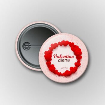 Prisegamas ženkliukas valentino dienai