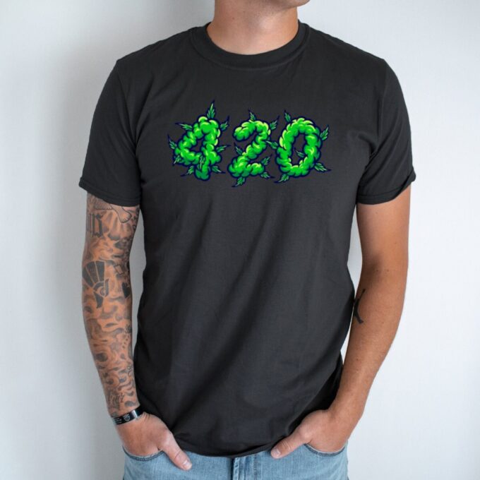 Unisex marškinėliai su spauda „420“ - Image 2