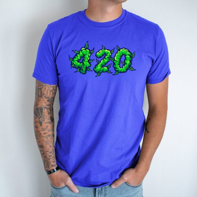 Unisex marškinėliai su spauda „420“ - Image 4