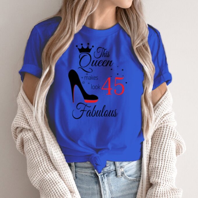Unisex marškinėliai su spauda „45 metai“ - Image 3