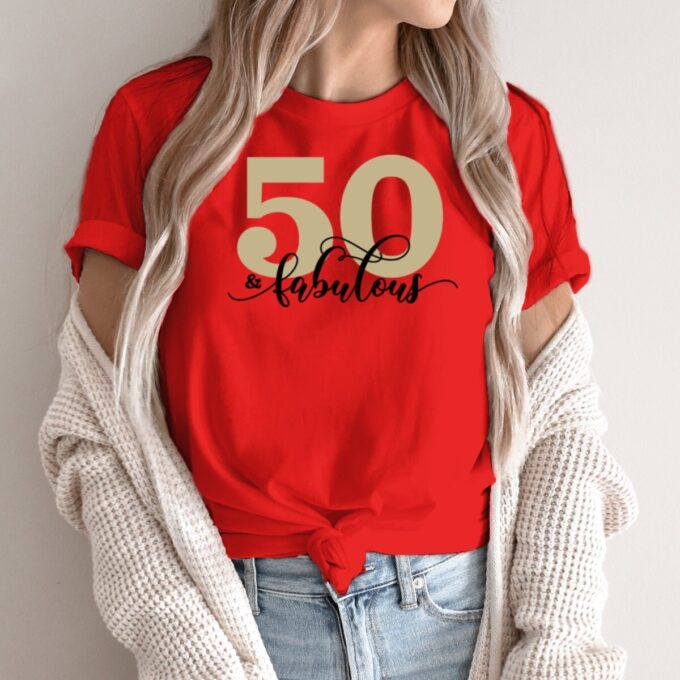 Unisex marškinėliai su spauda „50 metų“ - Image 4