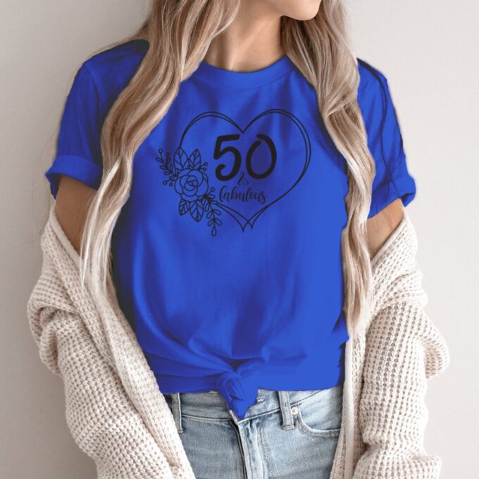 Unisex marškinėliai su spauda „50 metų gimtadienis“ - Image 3