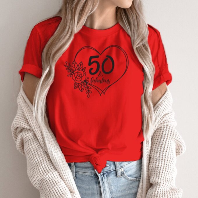 Unisex marškinėliai su spauda „50 metų gimtadienis“ - Image 4