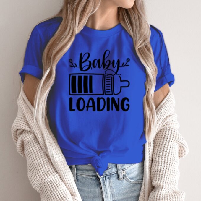 Unisex marškinėliai su spauda „Baby Loading“ - Image 3