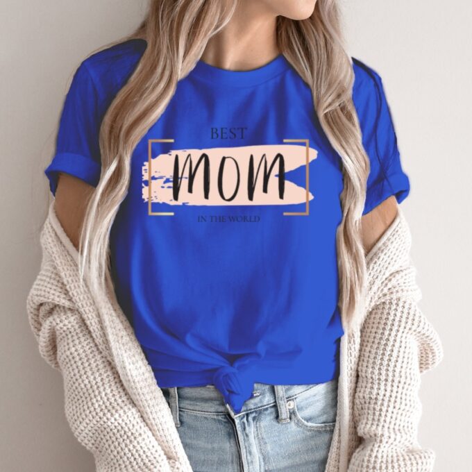 Unisex marškinėliai su spauda „Best Mom In The World“ - Image 3