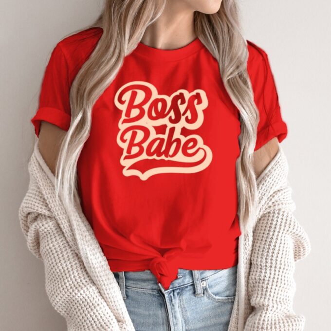 Unisex marškinėliai su spauda „Boss Babe“ - Image 3