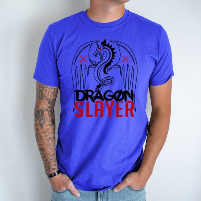Unisex marškinėliai su spauda „Dragon Slayer“ - Image 3