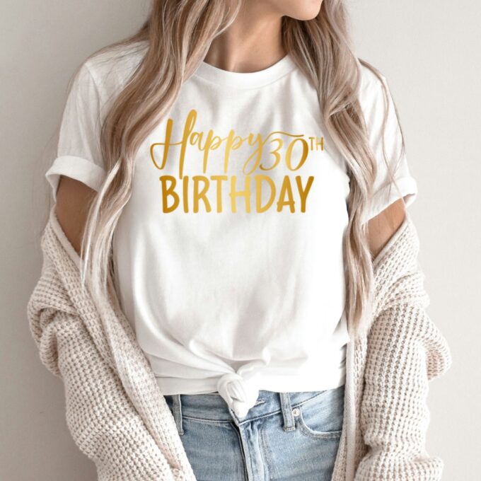 Unisex marškinėliai su spauda „Happy 30th Birthday“ - Image 2
