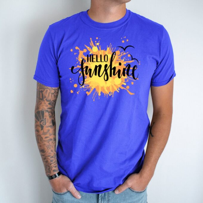 Unisex marškinėliai su spauda „Spinduliai“ - Image 3