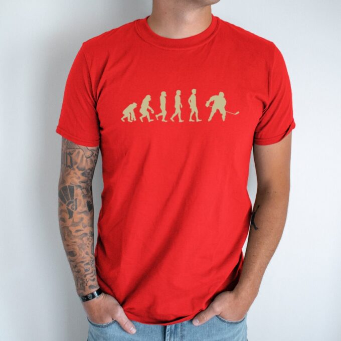 Unisex marškinėliai su spauda „Ledo ritulys“ - Image 5