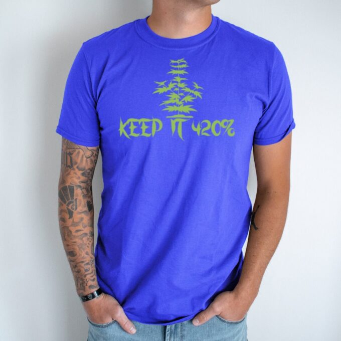 Unisex marškinėliai su spauda „Keep it 420“ - Image 3