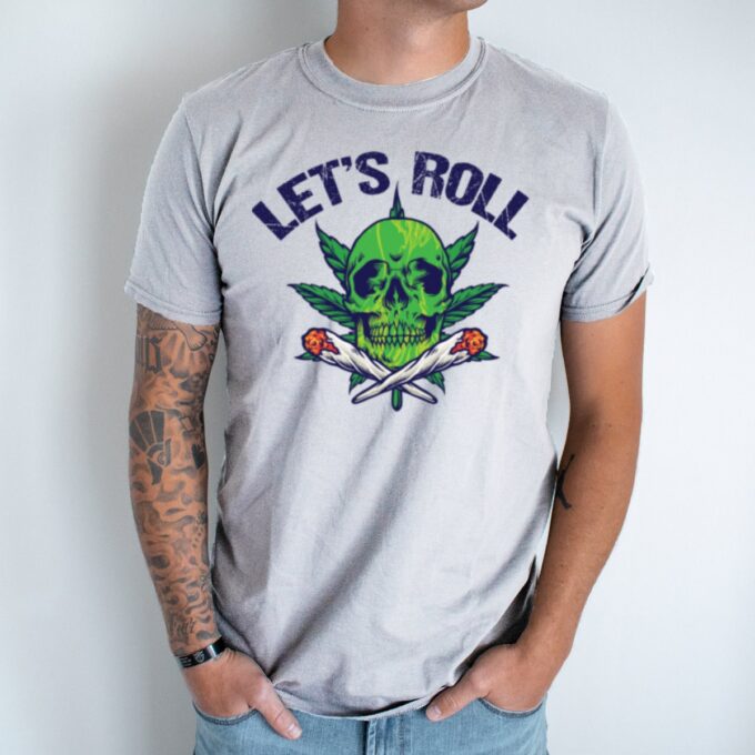 Unisex marškinėliai su spauda „Lets Roll“ - Image 2