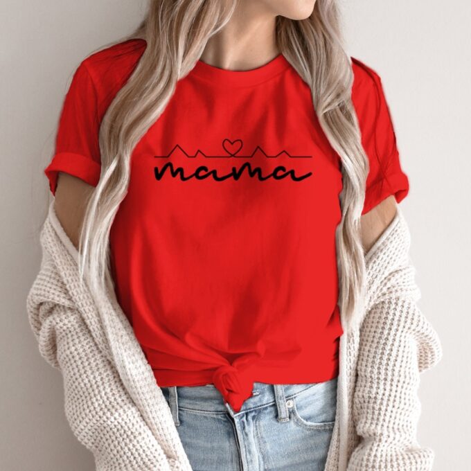 Unisex marškinėliai su spauda „Mamos pulsas“ - Image 4