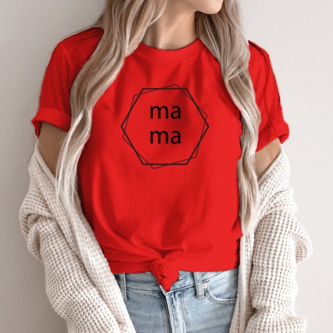 Unisex marškinėliai su spauda „Mama“ - Image 4