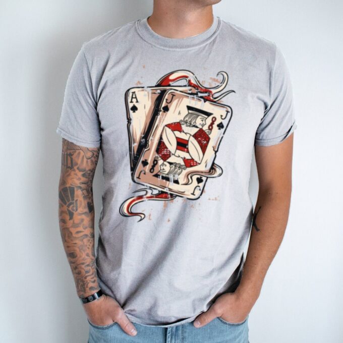 Unisex marškinėliai su spauda „Pokerio kortos“ - Image 2