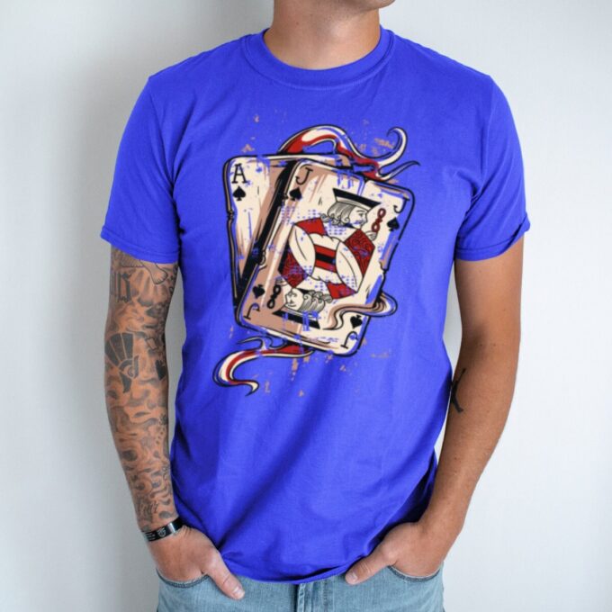 Unisex marškinėliai su spauda „Pokerio kortos“ - Image 3