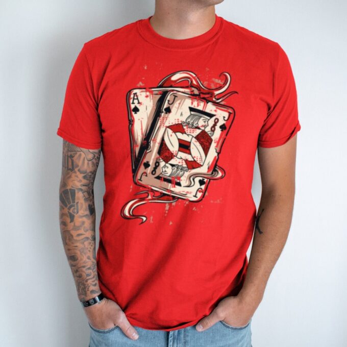 Unisex marškinėliai su spauda „Pokerio kortos“ - Image 5