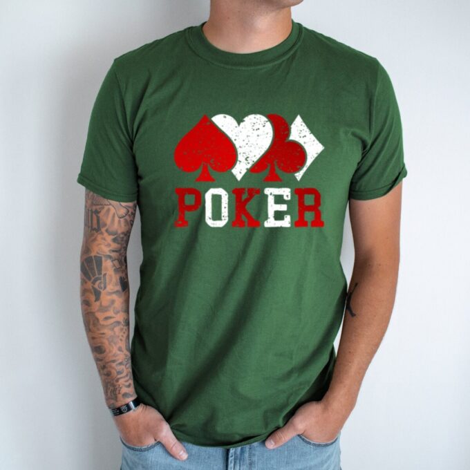 Unisex marškinėliai su spauda „Poker“ - Image 3