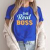 Unisex marškinėliai su spauda „Real boss“ - Image 4