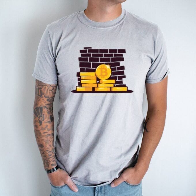 Unisex marškinėliai su spauda „Vintažinis Bitcoinas“ - Image 2