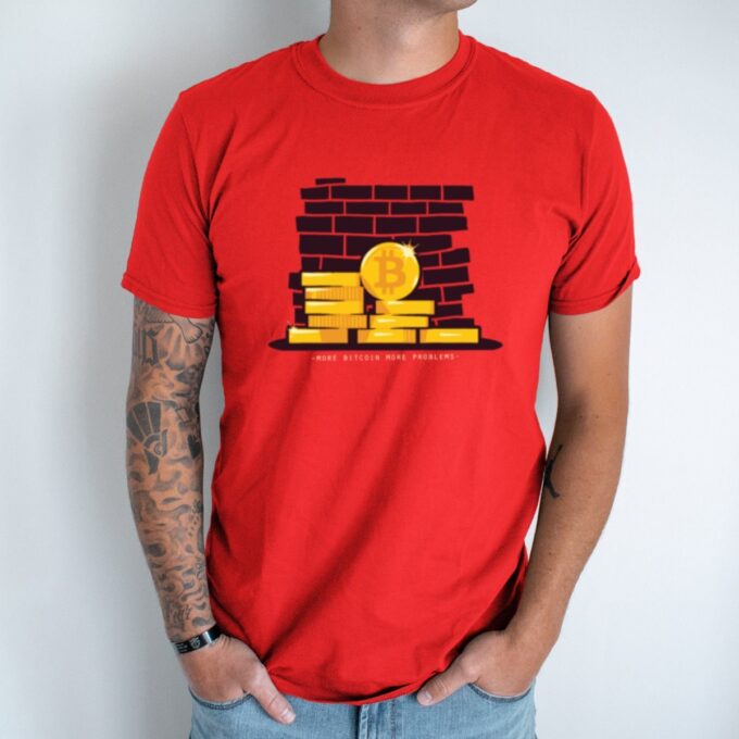 Unisex marškinėliai su spauda „Vintažinis Bitcoinas“ - Image 4