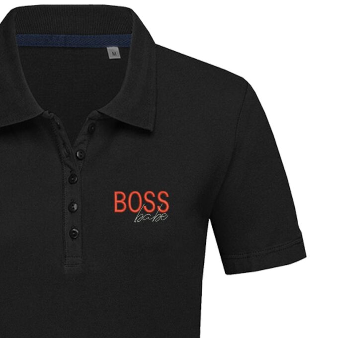 Moteriški polo marškinėliai „Boss babe“ - Image 2