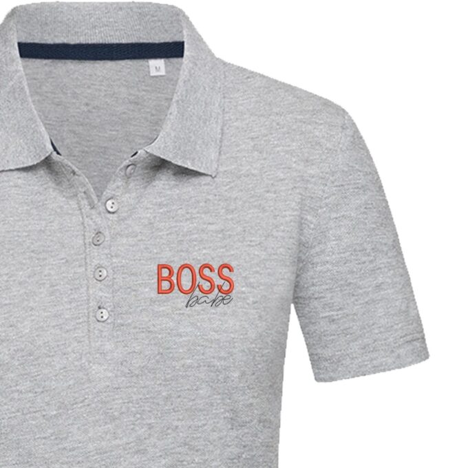 Moteriški polo marškinėliai „Boss babe“ - Image 3