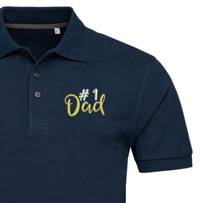 Vyriški polo marškinėliai „Dad No. 1“ - Image 2