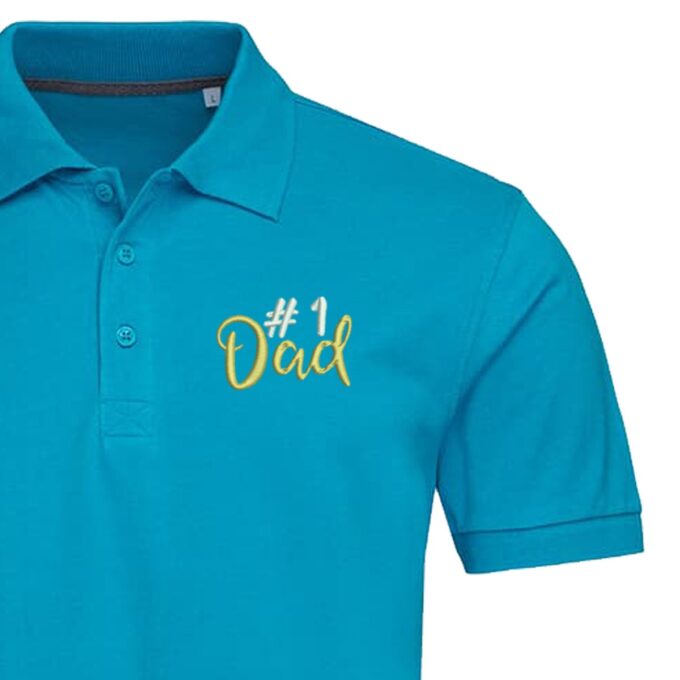 Vyriški polo marškinėliai „Dad No. 1“ - Image 3
