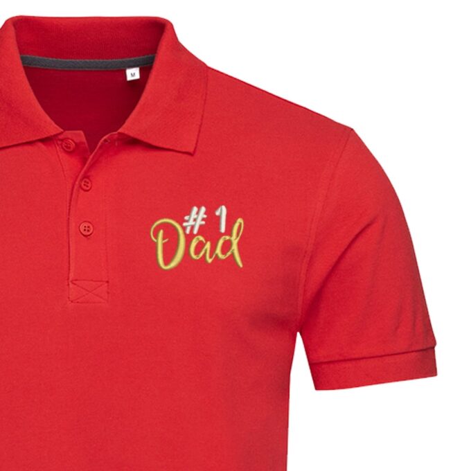 Vyriški polo marškinėliai „Dad No. 1“ - Image 4