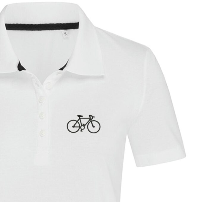 Moteriški polo marškinėliai „Dviratis“