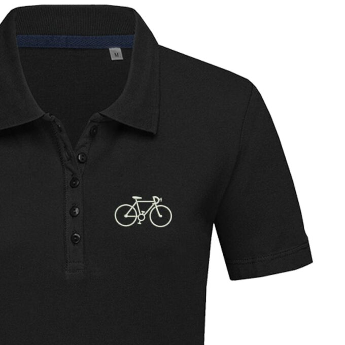 Moteriški polo marškinėliai „Dviratis“ - Image 2