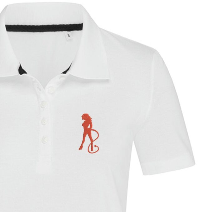 Moteriški polo marškinėliai „Velniukštė“