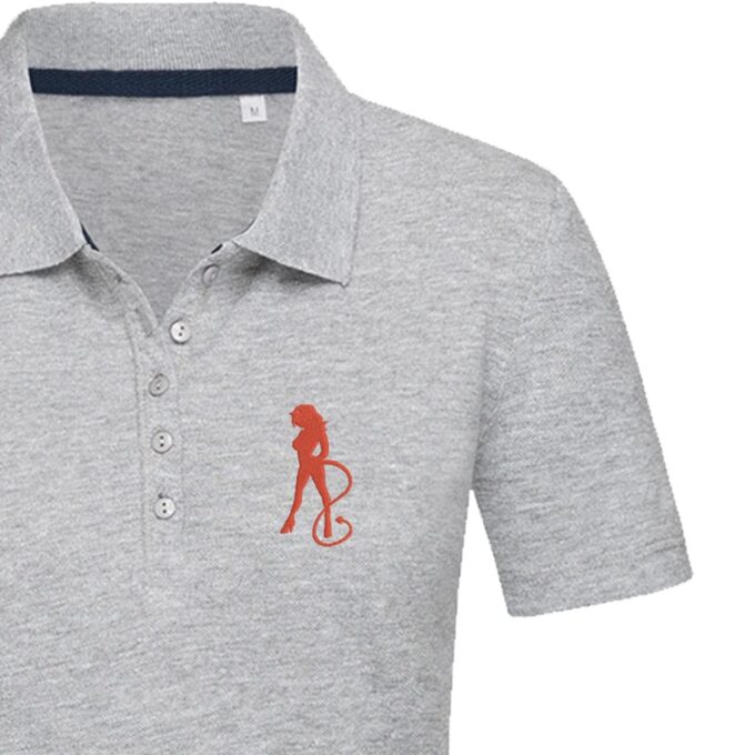 Moteriški polo marškinėliai „Velniukštė“ - Image 3