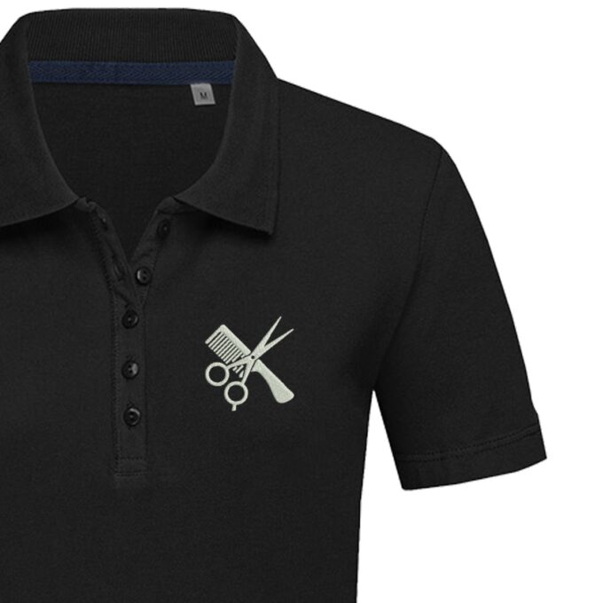 Moteriški polo marškinėliai „Kirpėja“ - Image 2
