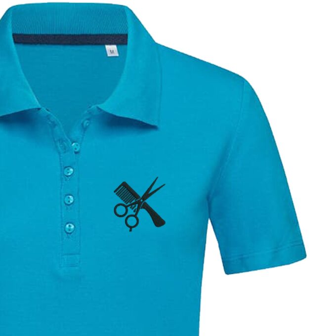 Moteriški polo marškinėliai „Kirpėja“ - Image 5